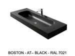 Plan vasque suspendu, double lavabo 90 cm de large, angle arrondi, L. 100 à 200 cm x 40 à 60 cm, résine ACRYSTONE® SOLID-SURFACE Finition lisse, Livraison Offerte et Rapide.